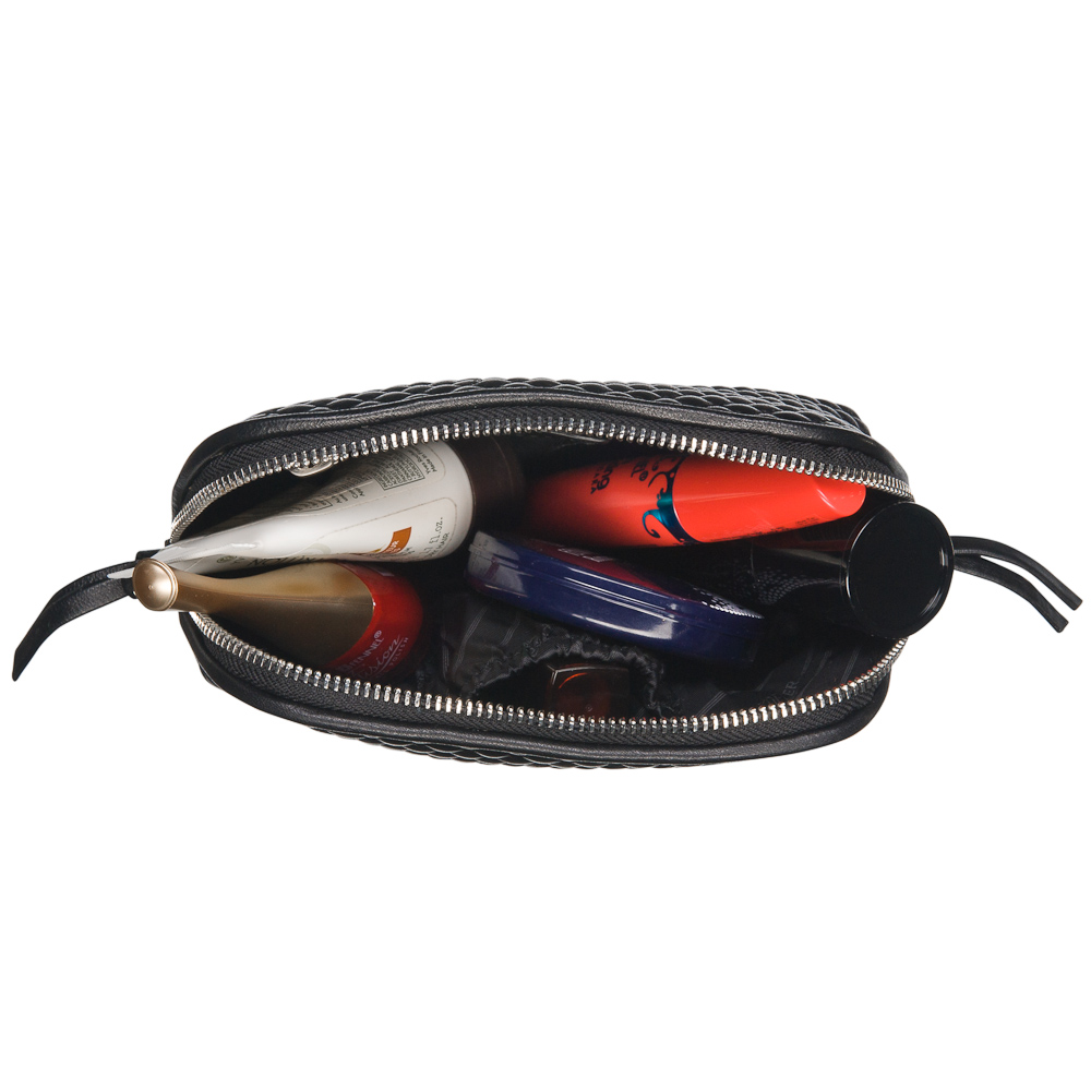 Косметичка Dr.Koffer из натуральной кожи черная