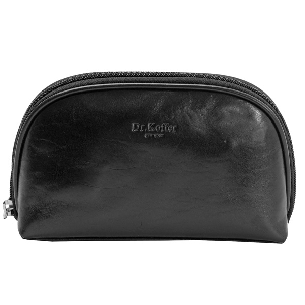 Косметичка Dr.Koffer из натуральной кожи черная