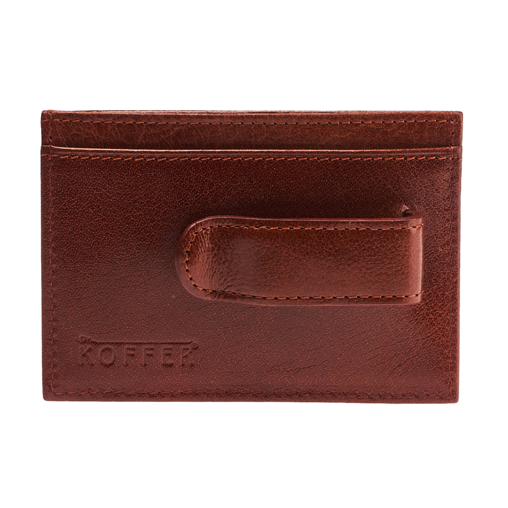 Визитница Dr.Koffer из натуральной кожи светло-коричневая