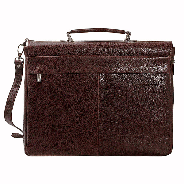 Портфель Dr.Koffer из натуральной кожи темно-коричневый