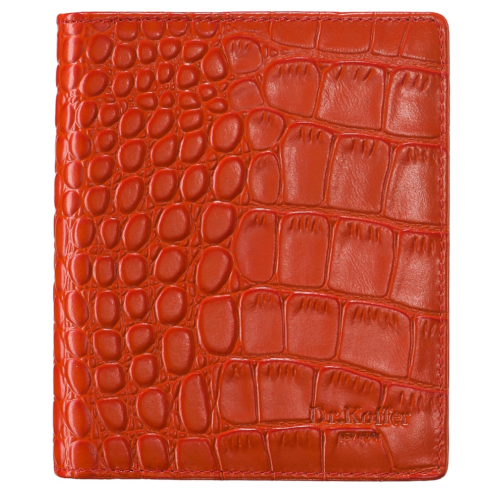 Визитница Dr.Koffer из натуральной кожи красная