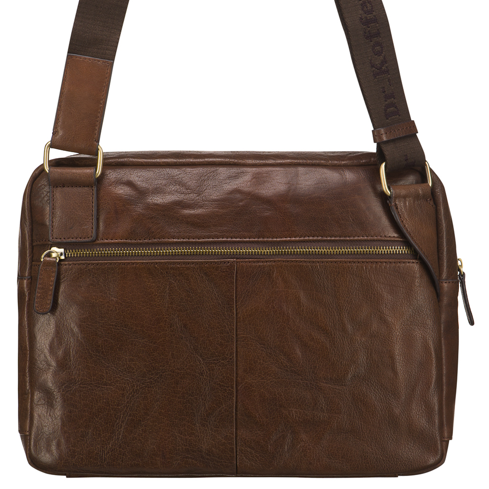 Большая коричневого цвета сумка для документов из жатой кожи Dr.Koffer M402560-59-09