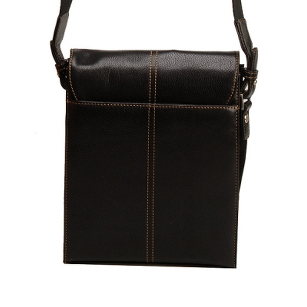 Сумка через плечо Dr.Koffer из натуральной кожи черная