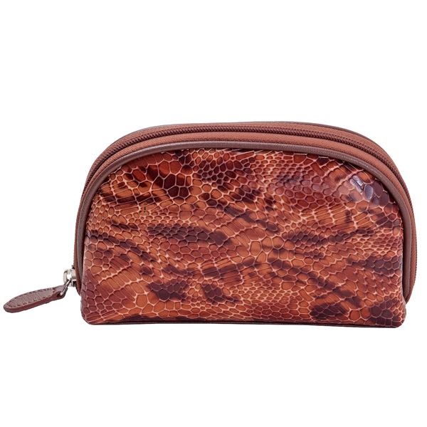 Косметичка Dr.Koffer из натуральной кожи коричневая