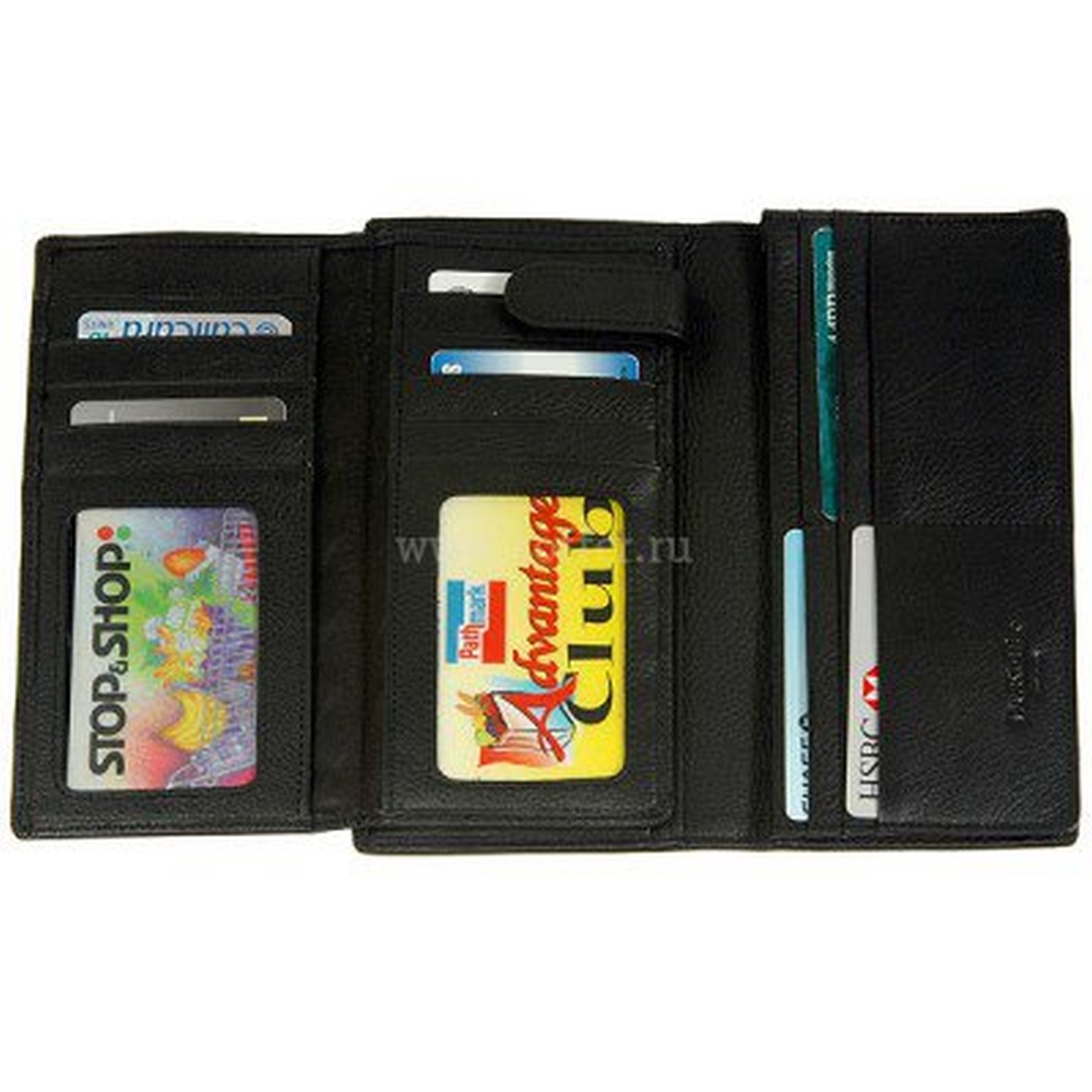 Портмоне Dr.Koffer из натуральной кожи черное