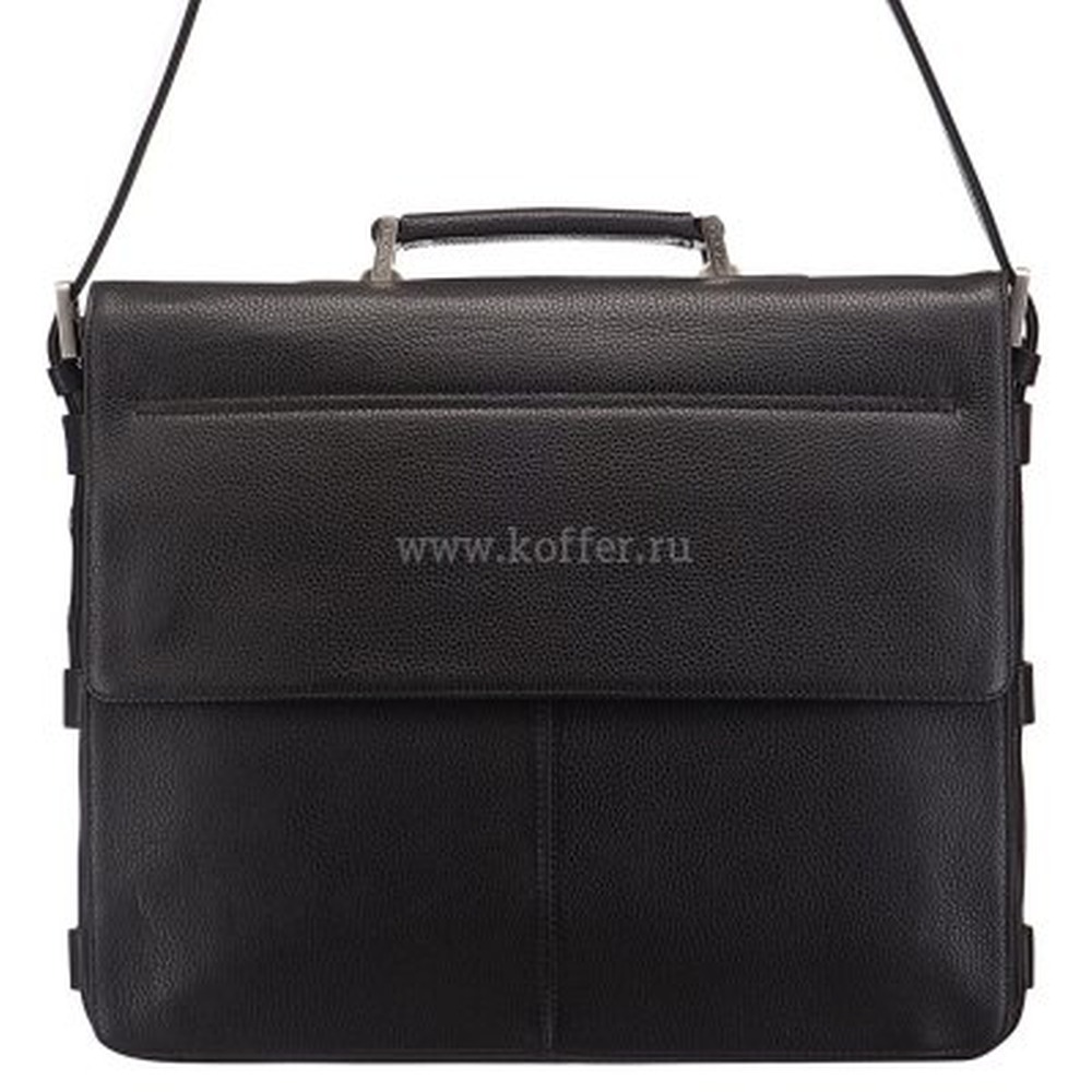 Портфель Dr.Koffer из натуральной кожи черный