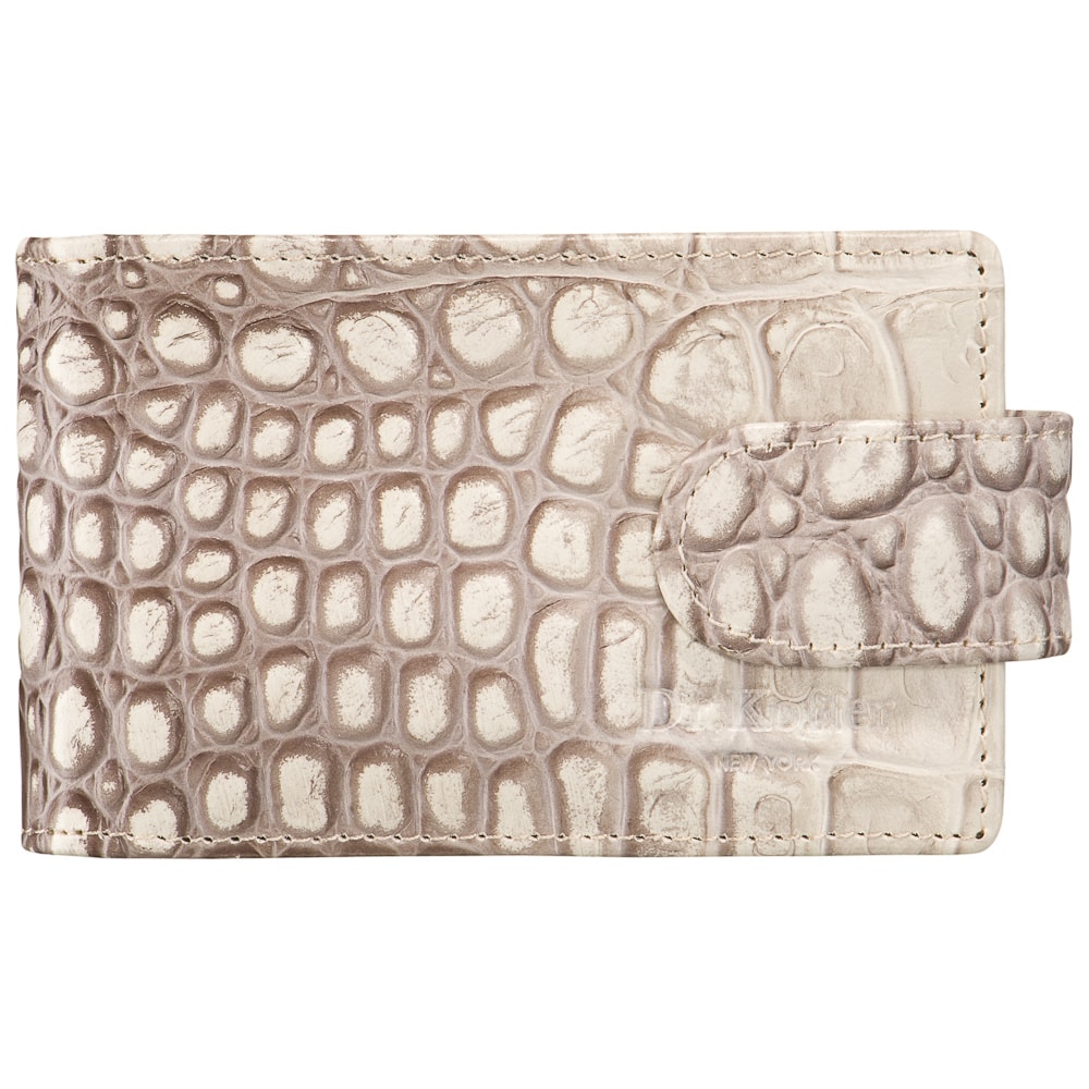 Визитница Dr.Koffer из натуральной кожи белая