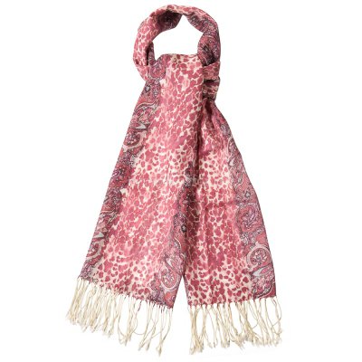 Женский розовый шарф с бахромой Dr.Koffer S810429-135-12