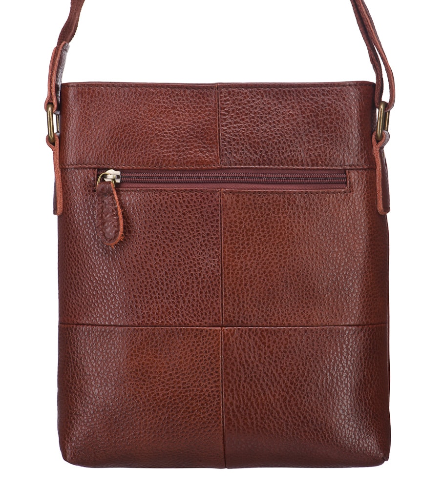 Сумка через плечо Dr.Koffer из натуральной кожи коричневая