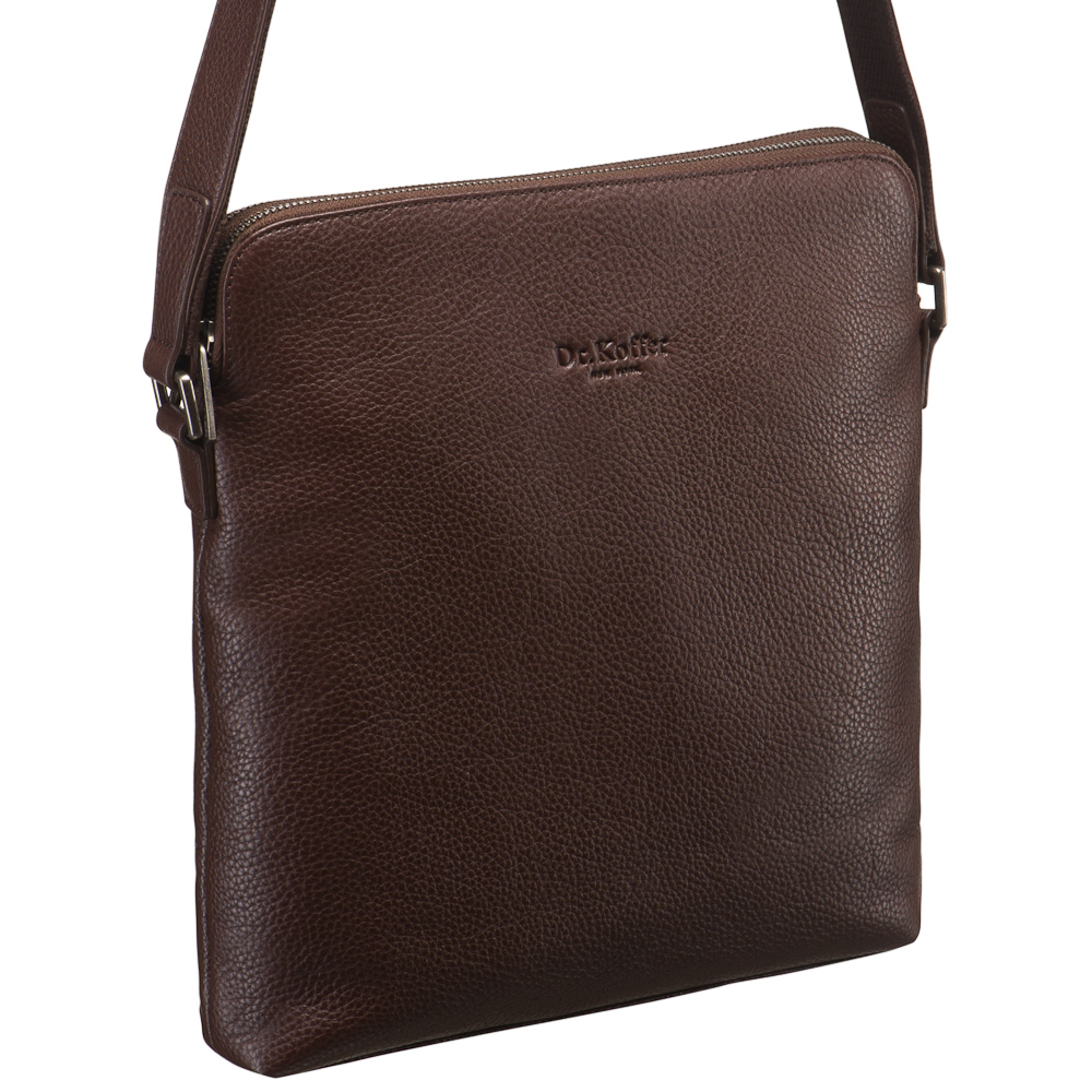 Сумка через плечо Dr.Koffer из натуральной кожи коричневая