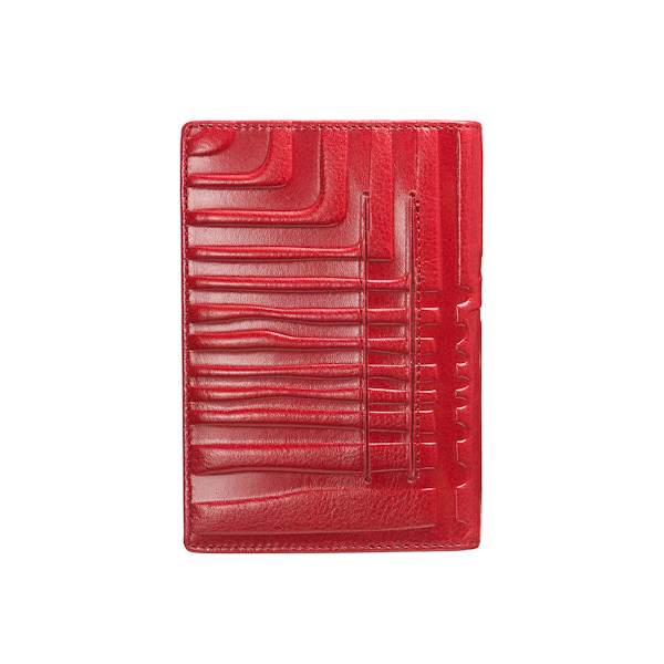Красная обложка для автодокументов с текстурой Dr.Koffer X510177-54-03