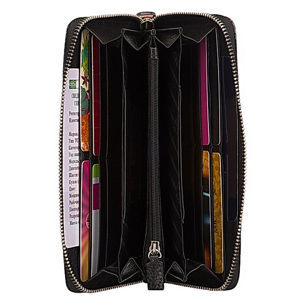 Портмоне Dr.Koffer из натуральной кожи черное