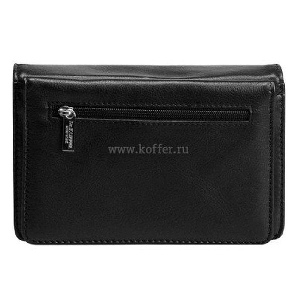 Сумка барсетка из натуральной кожи Dr. Koffer черная