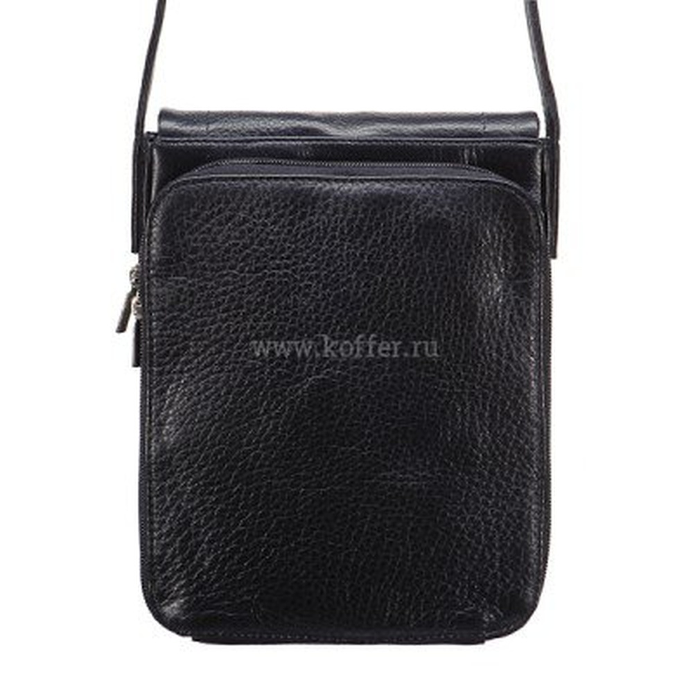 Черная сумка на плечевом ремне с жестким каркасом Dr.Koffer B402174-02-04