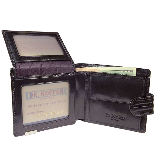 Портмоне Dr.Koffer из натуральной кожи черное