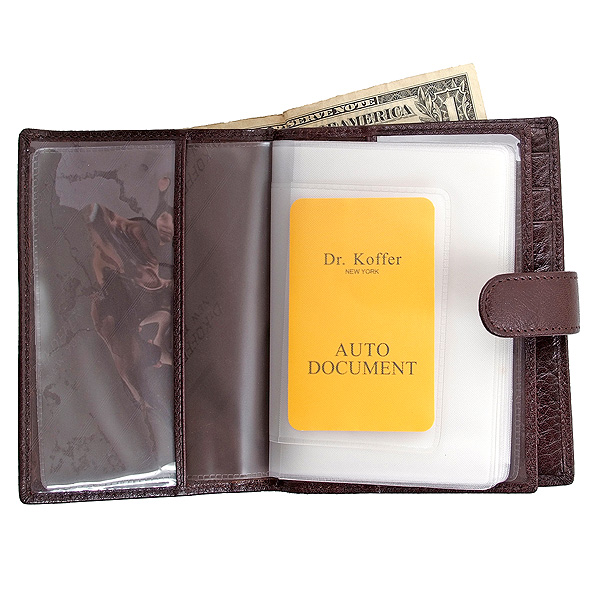 Обложка для паспорта/автодок из натуральной кожи Dr. Koffer