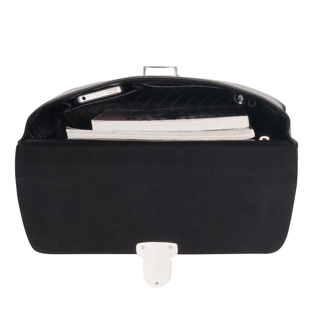 Сумка планшет Dr.Koffer из натуральной кожи черный