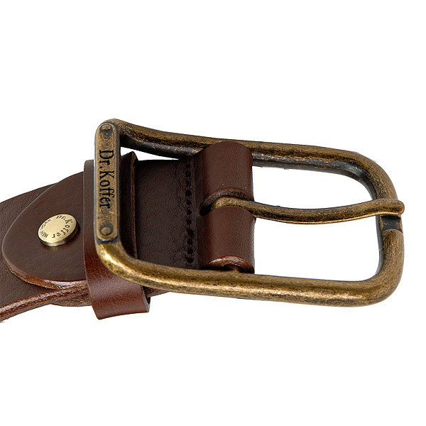 Ремень из матовой кожи с пряжкой в стиле "ретро" Dr.Koffer R033V02120-107-09