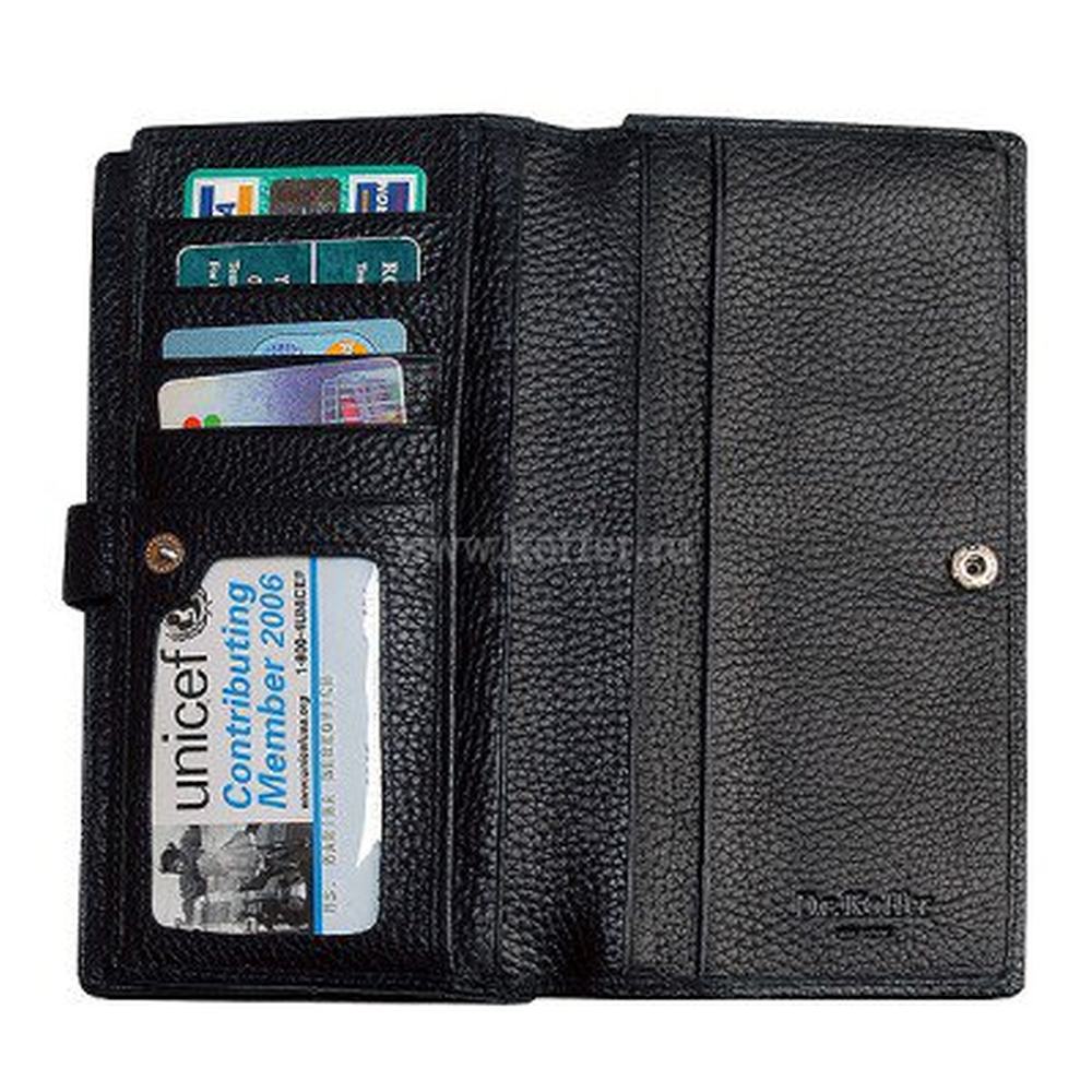 Портмоне Dr.Koffer из натуральной кожи черное