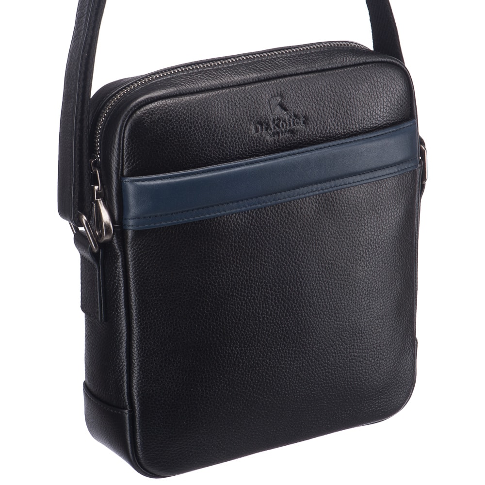 Сумка через плечо Dr.Koffer из натуральной кожи черная