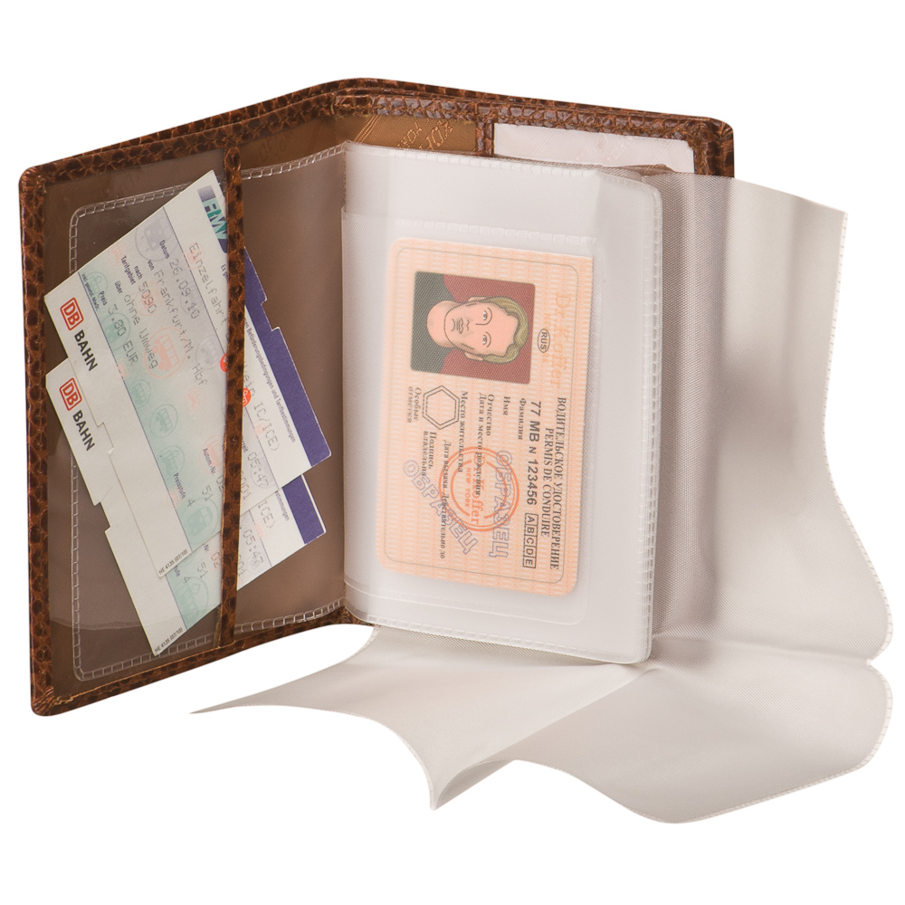 Обложка для паспорта/автодок из натуральной кожи Dr. Koffer