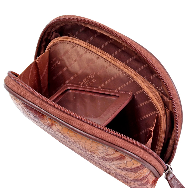 Косметичка Dr.Koffer из натуральной кожи бежевая