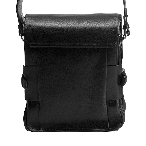 Черная мужская сумка с клапаном на магните Dr.Koffer M402329-02-04