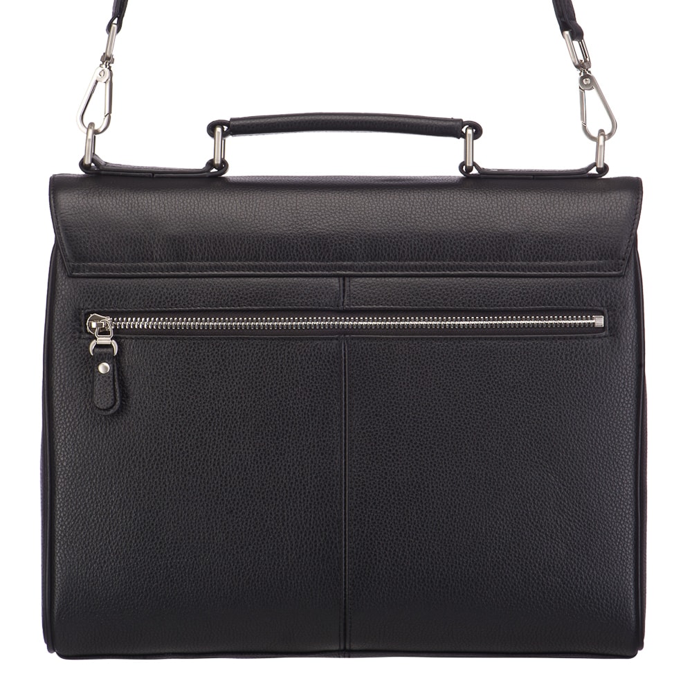 Портфель Dr.Koffer из натуральной кожи черный