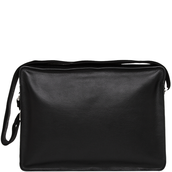 Сумка через плечо Dr.Koffer из натуральной кожи черная