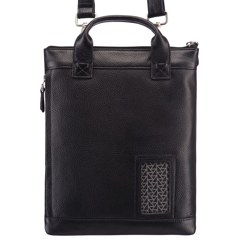 Сумка через плечо Dr.Koffer из натуральной кожи черная