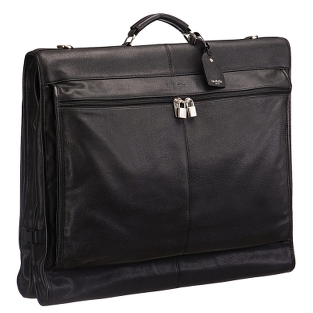 Сумка дорожная портплед Dr.Koffer из натуральной кожи черный