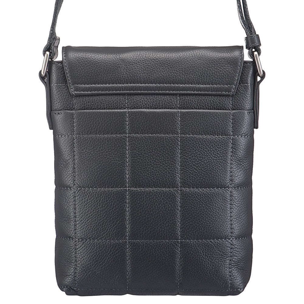 Сумка через плечо Dr.Koffer из натуральной кожи серая