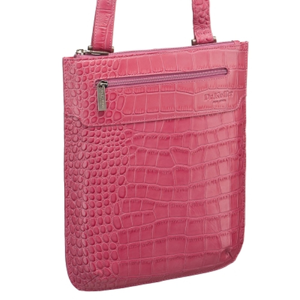Сумка через плечо Dr.Koffer из натуральной кожи розовая
