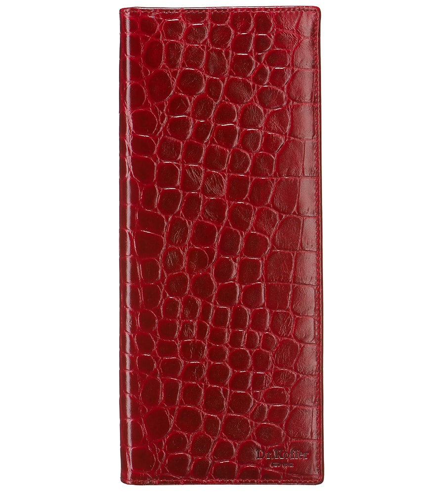 Визитница Dr.Koffer из натуральной кожи красная