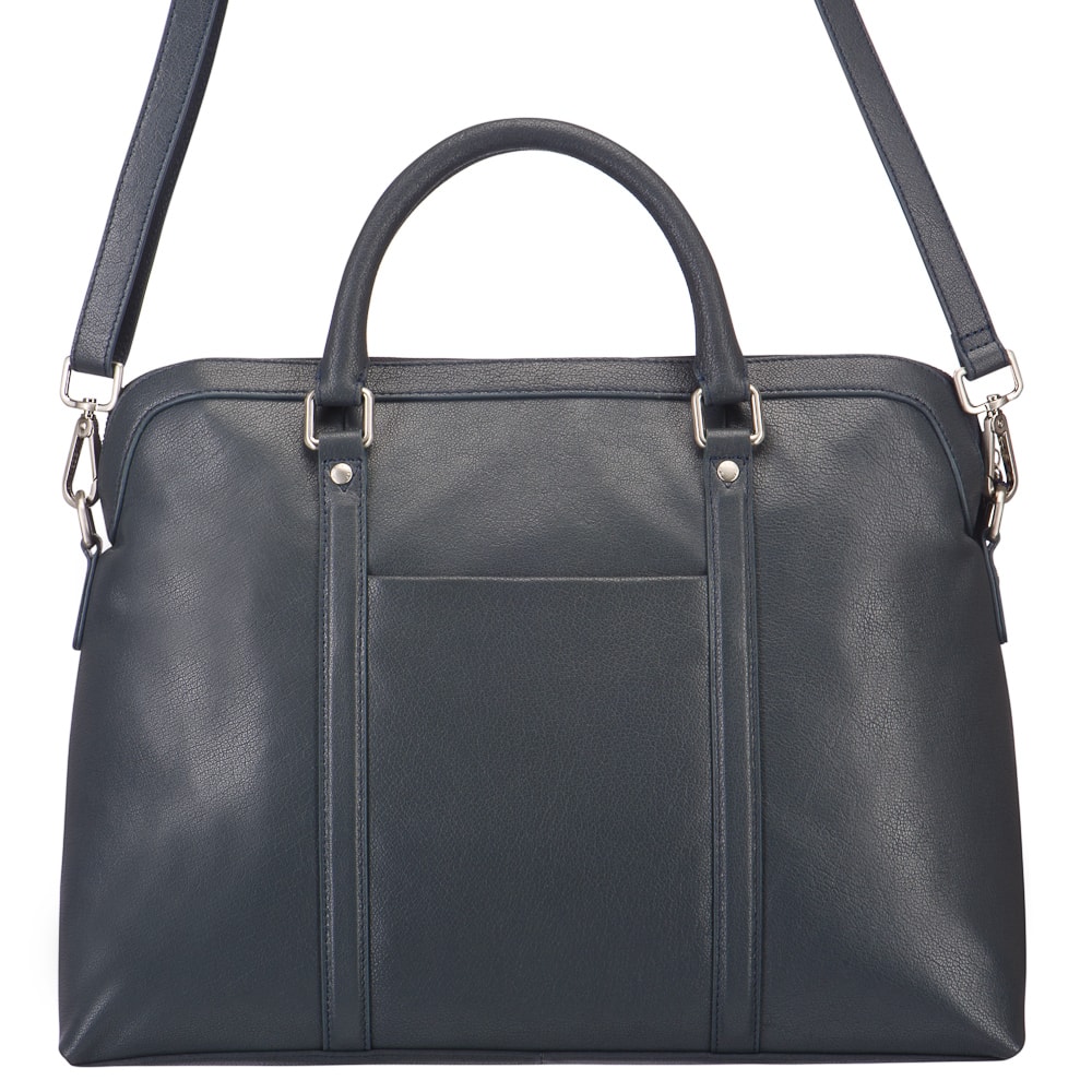 Деловая сумка Dr.Koffer из натуральной кожи синяя