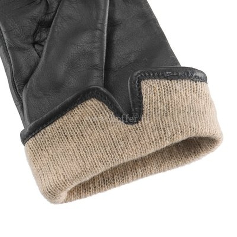 Темно-серые кожаные перчатки для женщин Dr.Koffer H610097-41-82