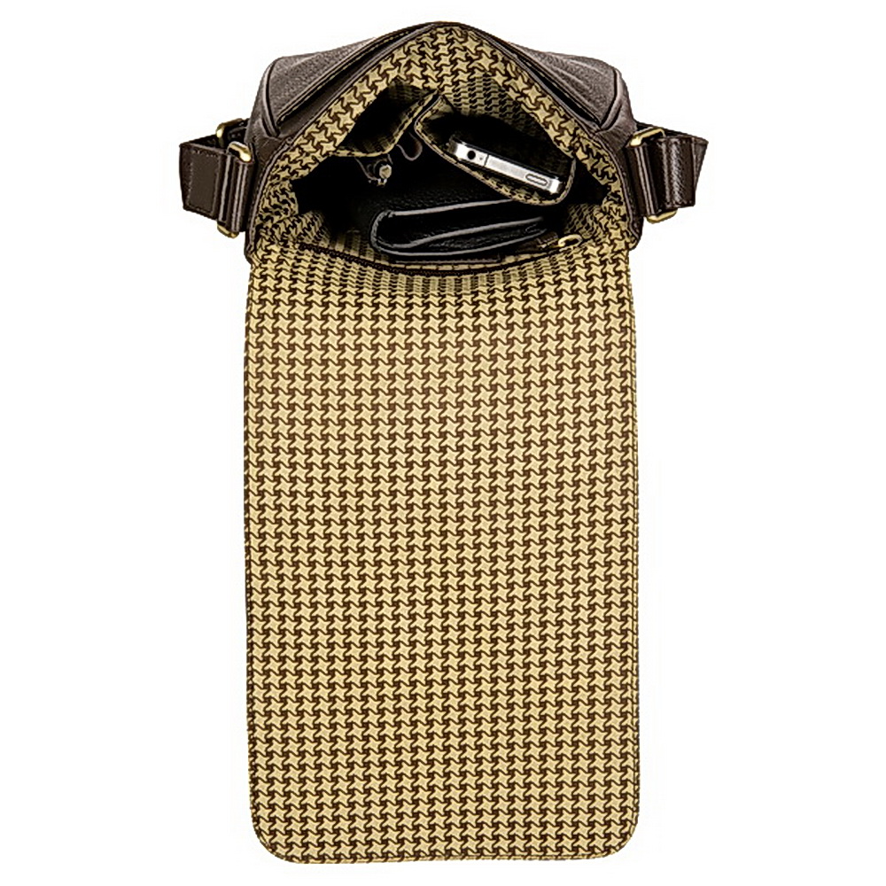 Сумка через плечо Dr.Koffer из натуральной кожи коричневая