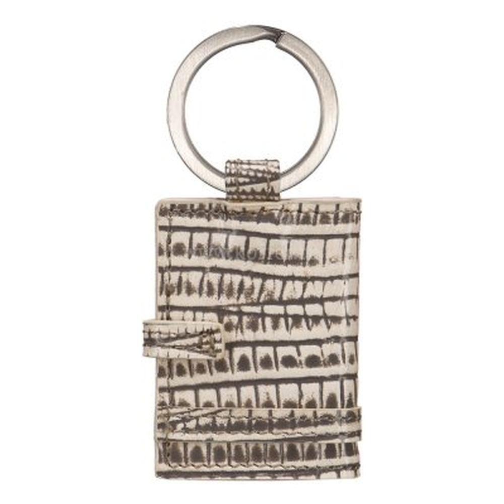 Брелок Dr. Koffer из натуральной кожи серый