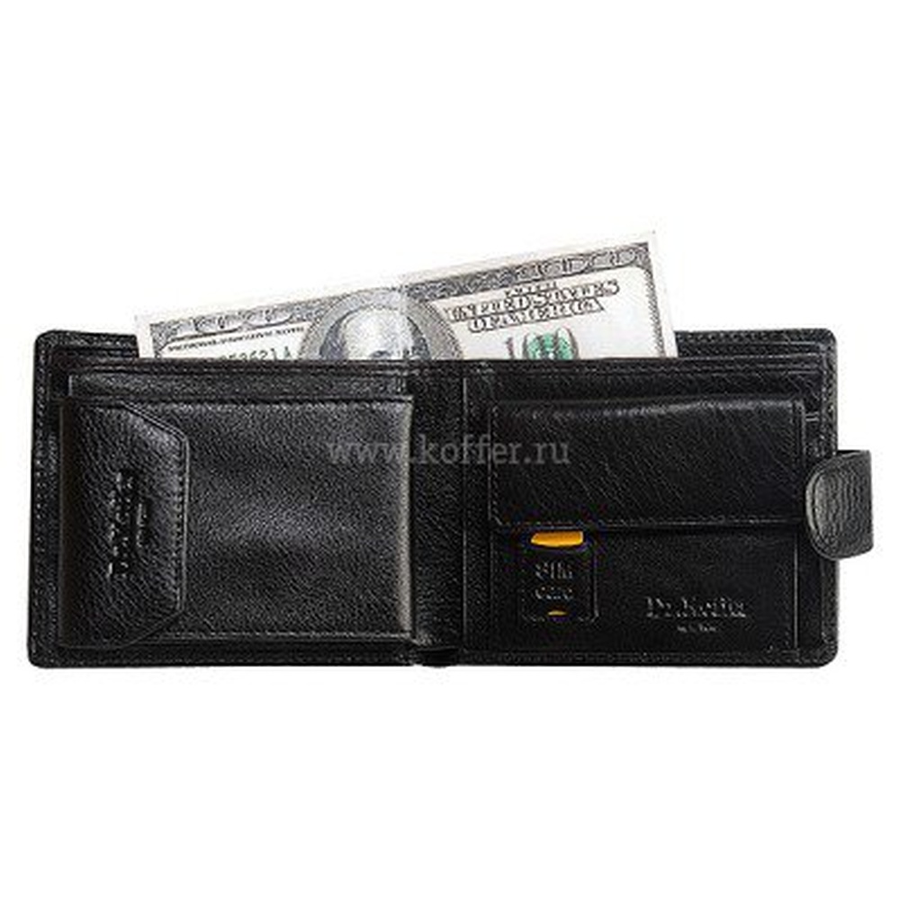 Портмоне Dr.Koffer из натуральной кожи черное