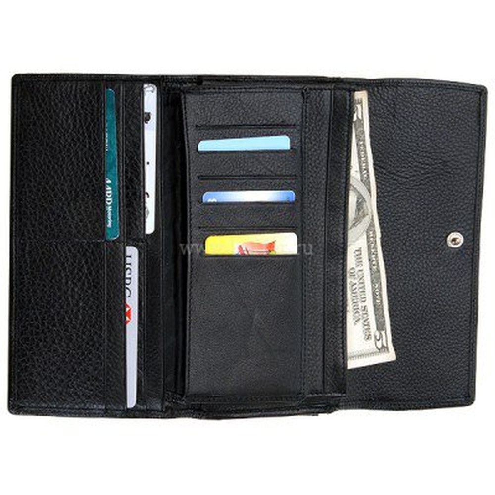 Портмоне Dr.Koffer из натуральной кожи черное