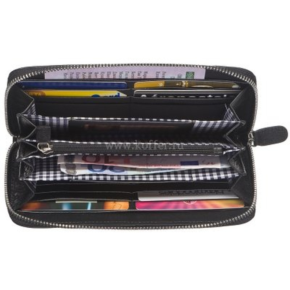 Портмоне Dr.Koffer из натуральной кожи черное