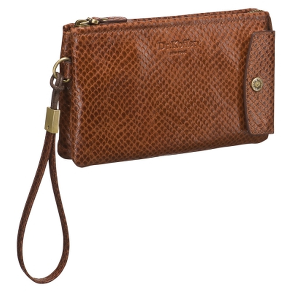 Сумка барсетка из натуральной кожи Dr. Koffer коричневая