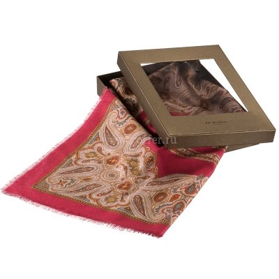 Женский платок из натуральной шерсти с платочным принтом Dr.Koffer S810454-135-03