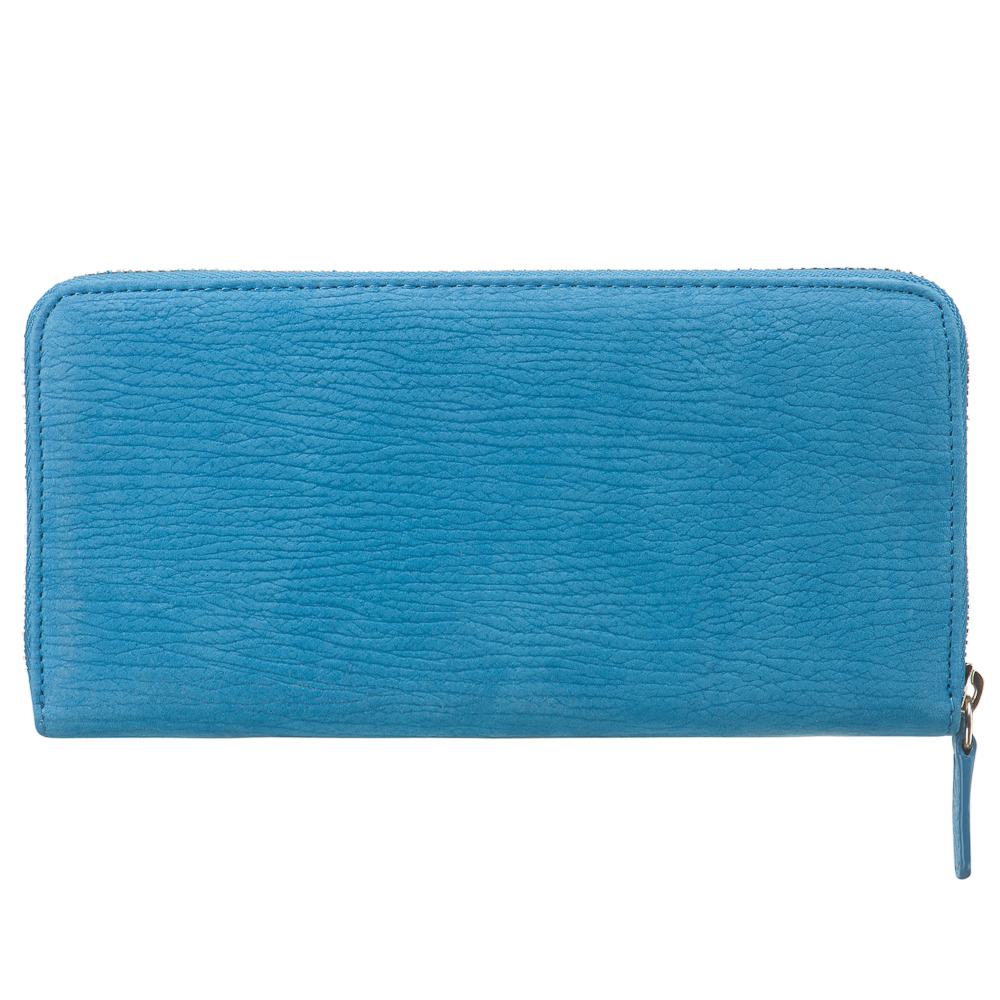 Портмоне Dr.Koffer из натуральной кожи голубое