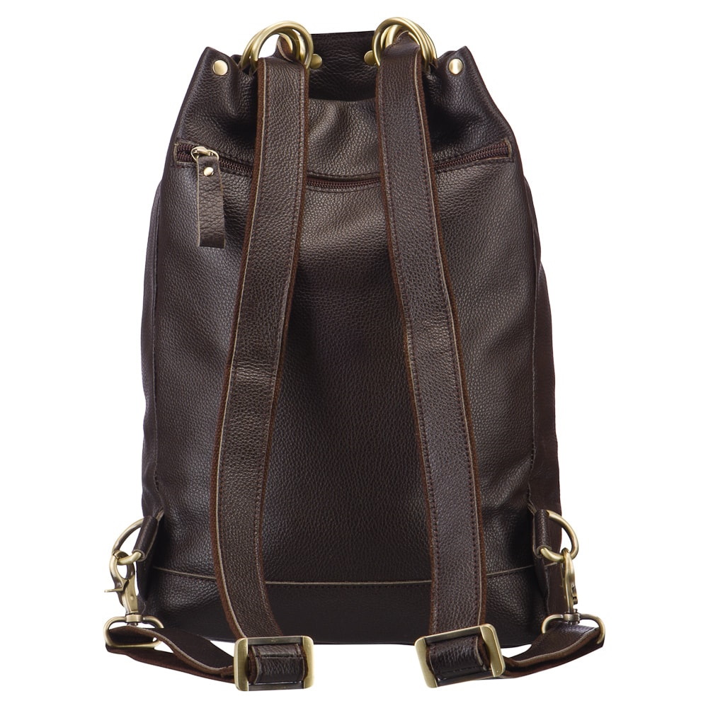 Рюкзак Dr.Koffer из натуральной кожи темно-коричневый