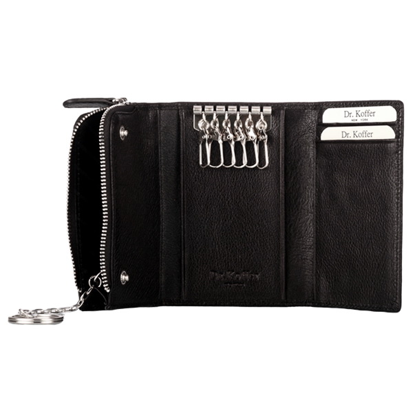 Ключница Dr.Koffer из натуральной кожи черная