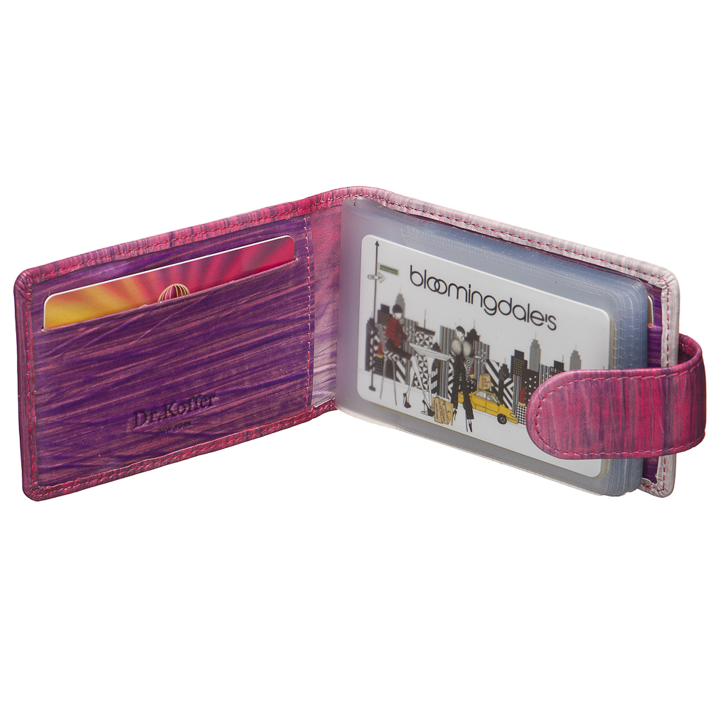 Визитница Dr.Koffer из натуральной кожи фиолетовая