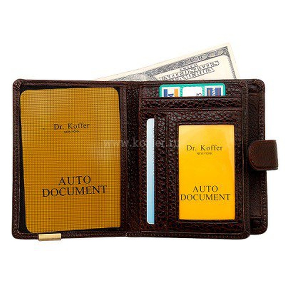 Портмоне под  автодокументы Dr.Koffer из натуральной кожи