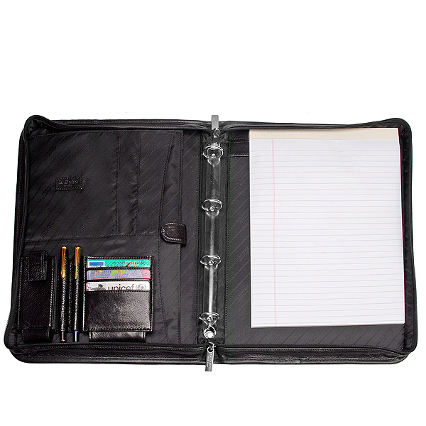 Черная папка для документов на молнии с ручкой  Dr.Koffer G231980-02-04