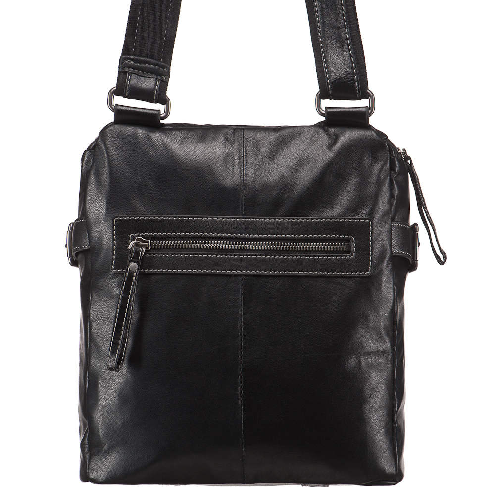 Сумка через плечо Dr.Koffer из натуральной кожи черная